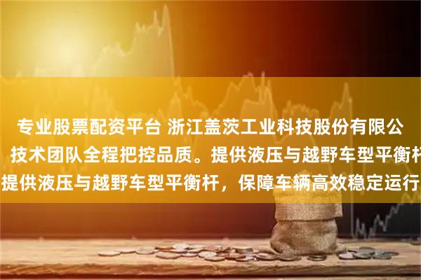 专业股票配资平台 浙江盖茨工业科技股份有限公司专注车身平衡杆制造，技术团队全程把控品质。提供液压与越野车型平衡杆，保障车辆高效稳定运行